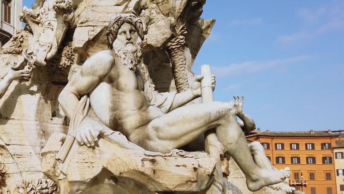 罗马四河喷泉雕塑