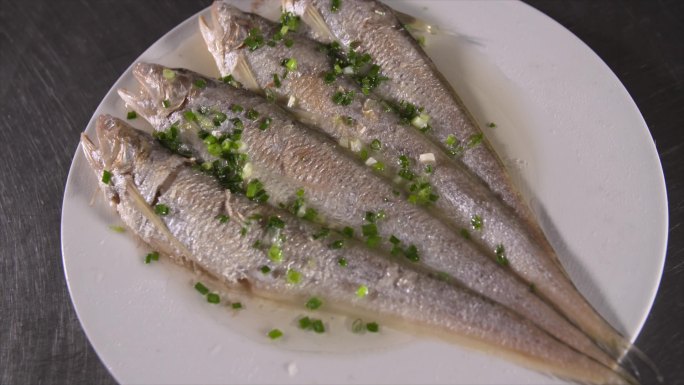 扬中名菜 清蒸刀鱼 刀鱼烹饪过程A021