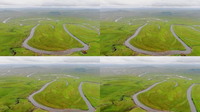 航拍大草原