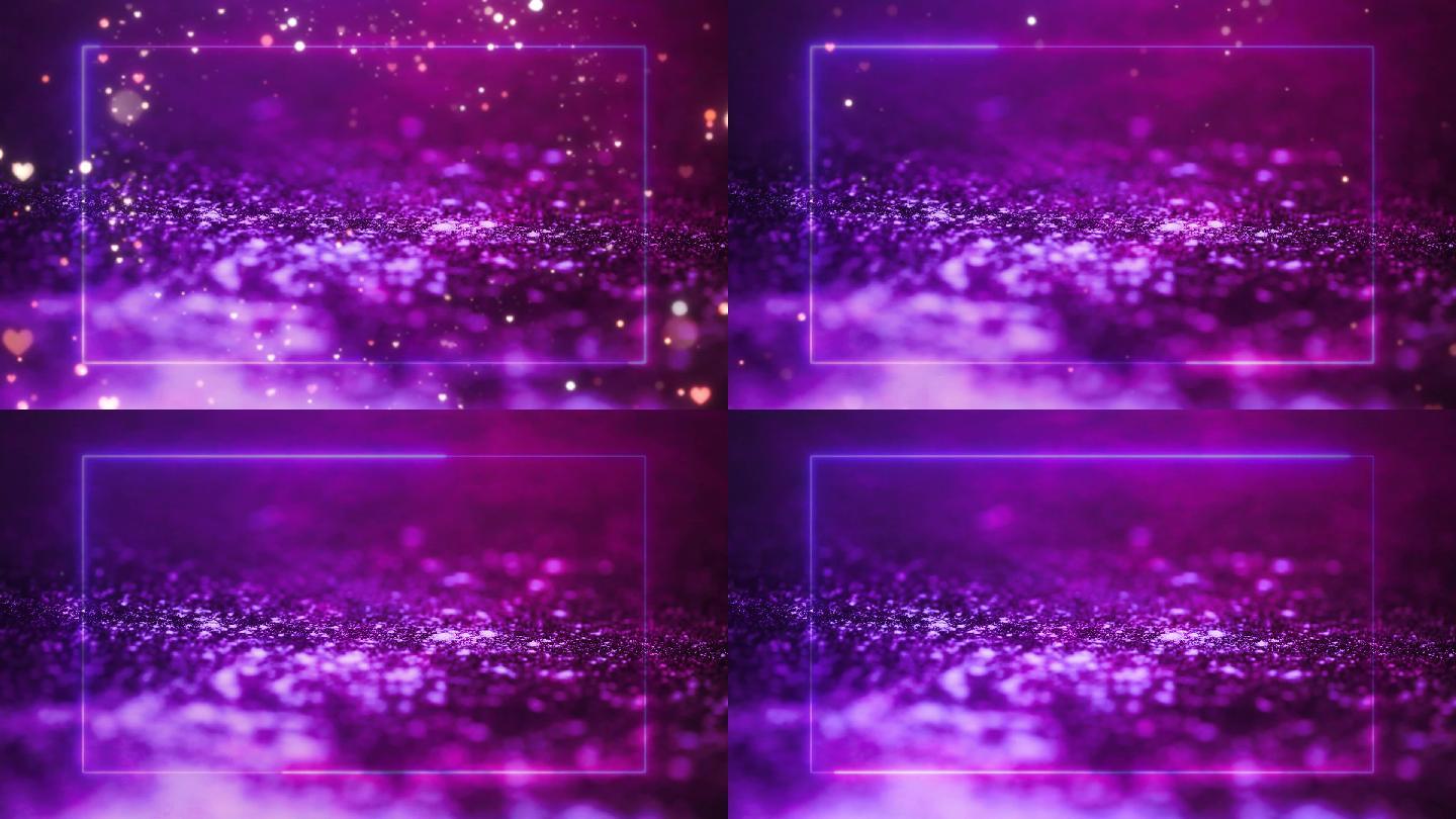 520情人节爱心表白浪漫紫色背景素材
