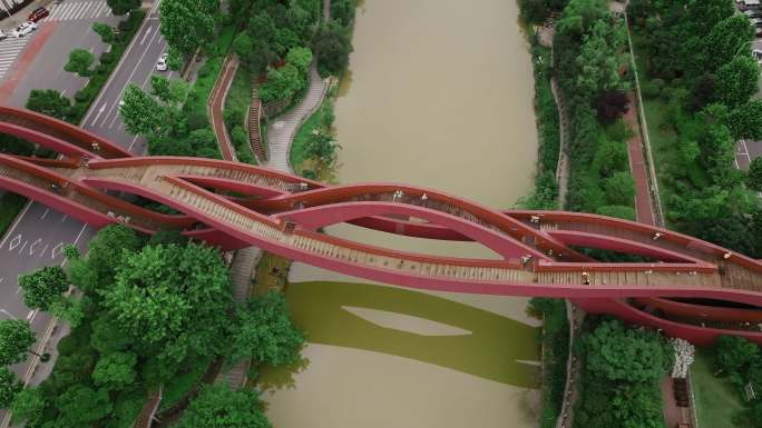 长沙梅溪湖公园中国结桥