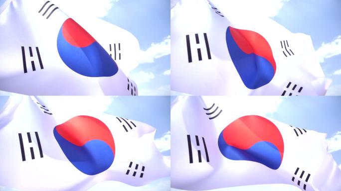 韩国国旗旗帜布料旗子