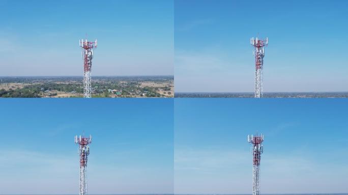 高塔或杆塔通信基站信号塔华为技术
