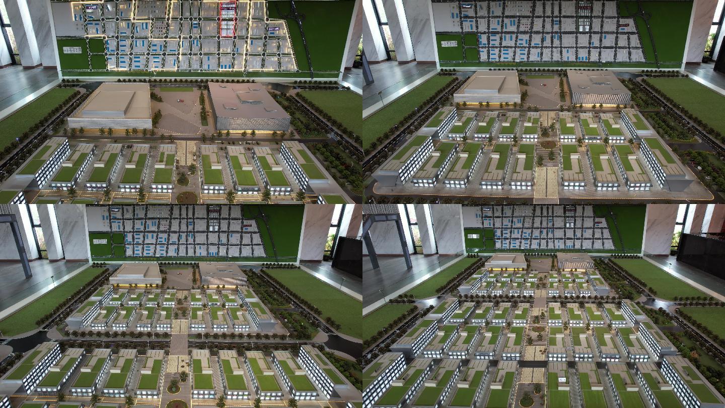 建筑模型航拍中国农机博览城内置景