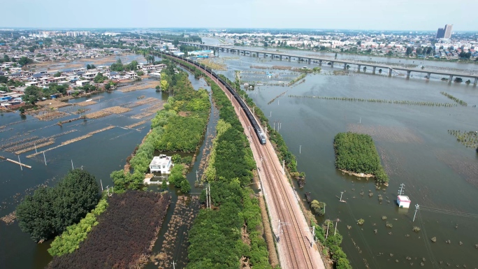 2021年7月河南郑州新乡卫辉水灾航拍