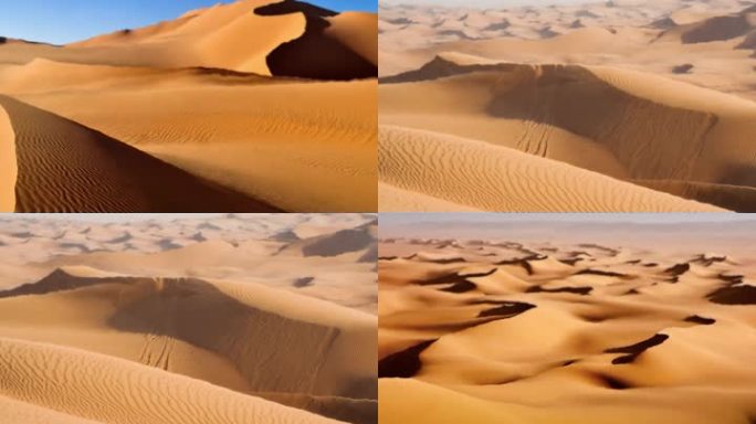 沙漠中的热浪炎热的沙漠