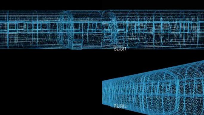 全息高铁地铁火车动车带通明通道视频