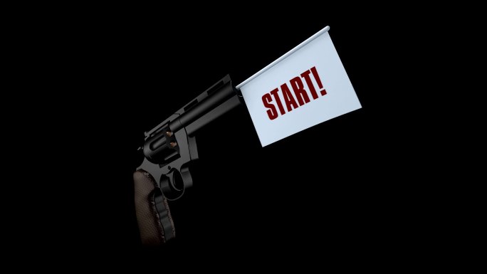 Starter Pistol 3D动画-HD 1080