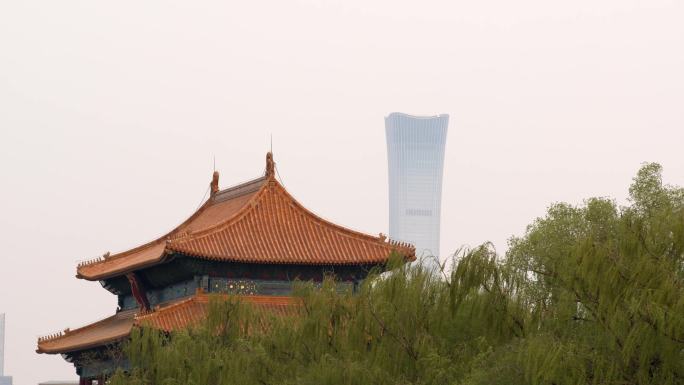 北京故宫和中国尊