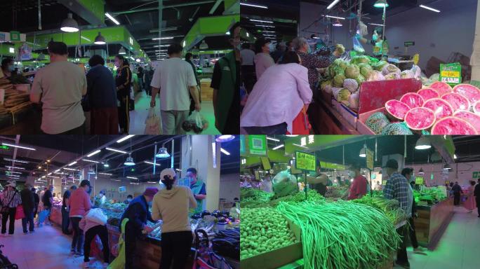 菜市场买菜卖菜蔬菜水果绿色食品健康食品