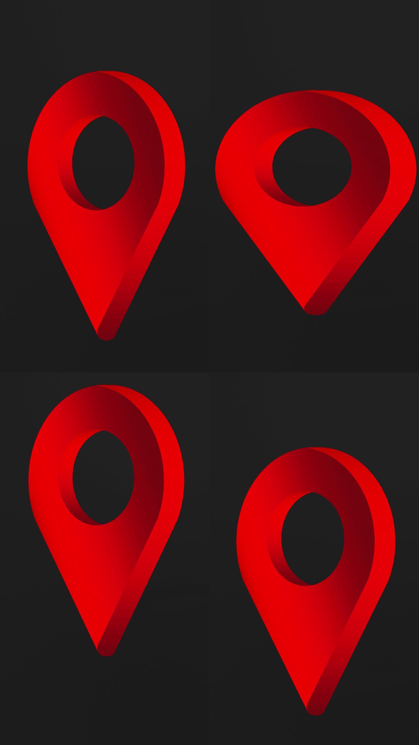 红色位置针指针动画图标
