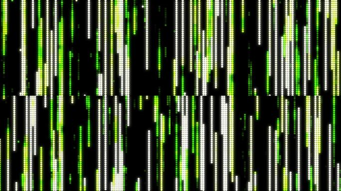 4K点动画。LED屏幕颗粒。回路灯光动画。可循环。