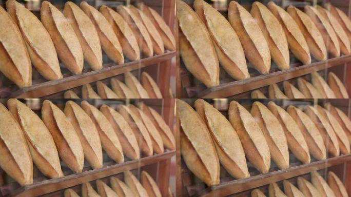 面包库存橱窗面包店面包展示