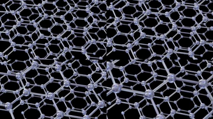 高清分子结构原子晶格结构矩阵动画