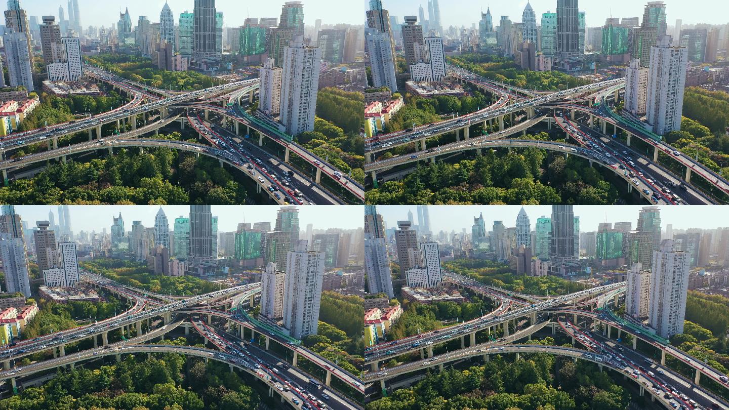 上海高架道路交通车流01