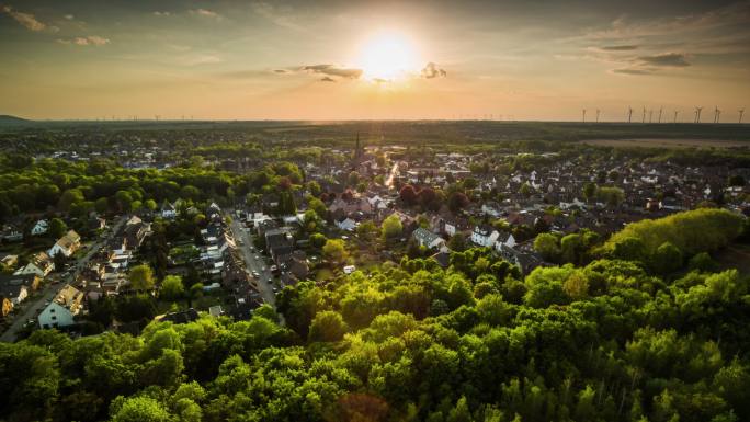 德国城市景观-空中拍摄