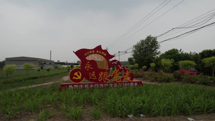党建新农村建设宣传红色
