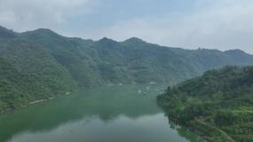 航拍襄阳南河小三峡自然山水风光视频素材