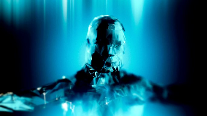 可循环蓝色android机器人人工智能技术背景