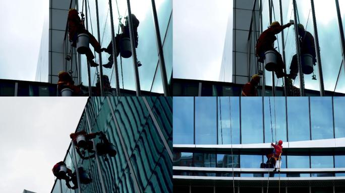 高空擦玻璃 大厦清洁工 蜘蛛人