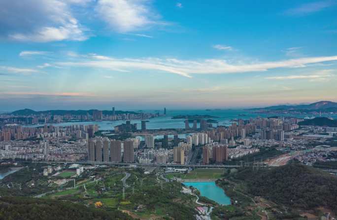 厦门海沧天语舟气象台延时大景