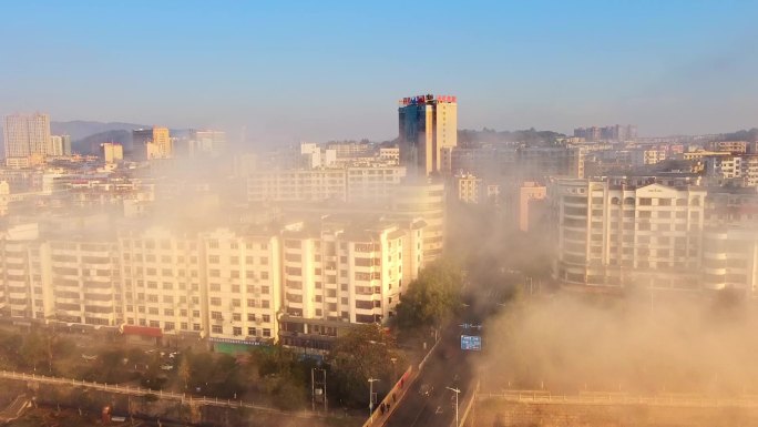 湖南省郴州市永兴县风景航拍