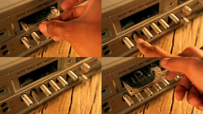 旧盒式磁带和盒式磁带播放机