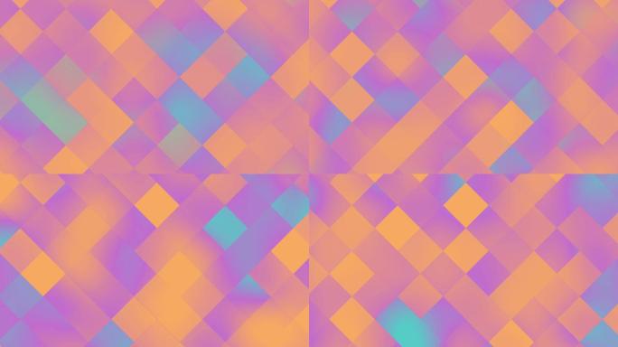 无数的方形网格散落在该区域，闪烁着不断变化的颜色