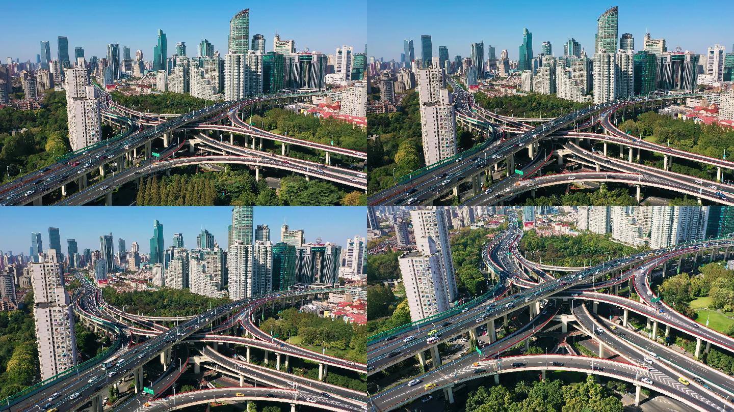上海高架立交桥道路交通车流2镜