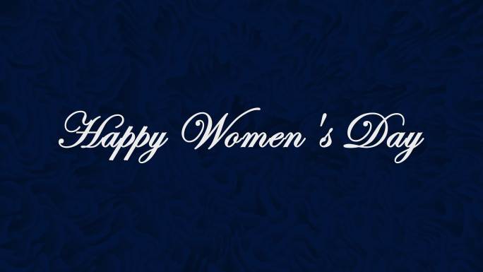 欢乐国际妇女节文字题词，3月8日女性假日概念，女性美装饰动画字母，节日贺卡运动背景3d渲染库存视频-