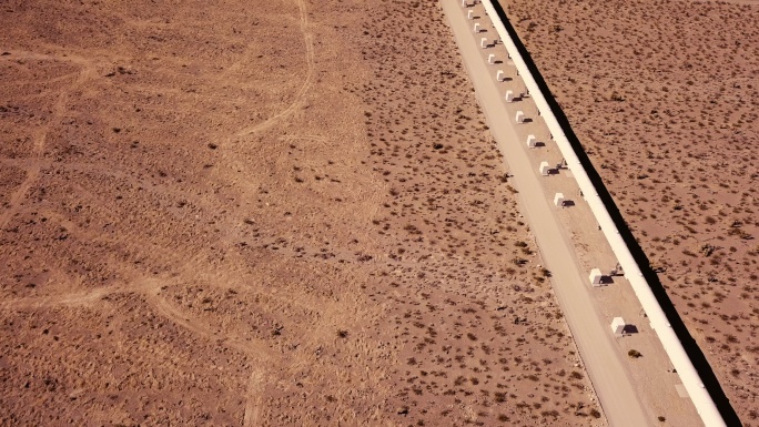拉斯维加斯沙漠附近Hyper loop one测试场的4K视频