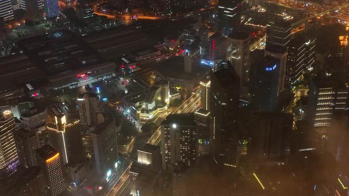 4K原素材-上海北横通道，不夜城商圈
