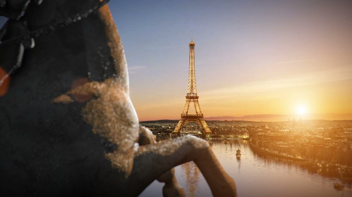 三维塞纳河 巴黎铁塔