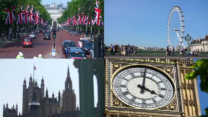 英国伦敦、英伦三岛、摩天轮、伦敦眼大本钟