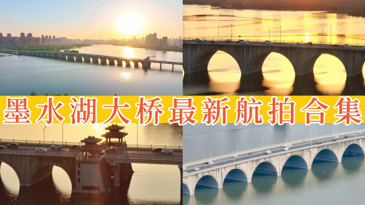 【45元】武汉墨水湖大桥航拍 12组镜头