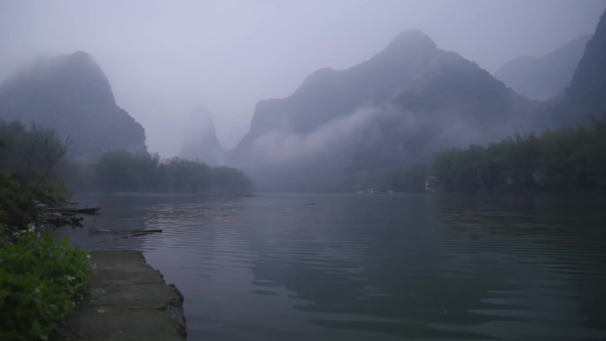 烟雨朦胧 山水风景