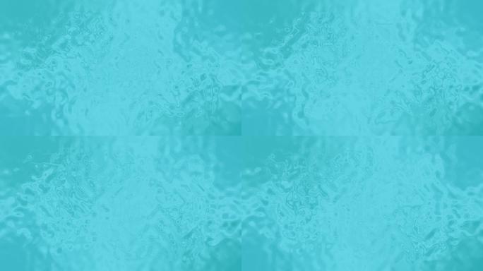 4K抽象水蓝色或绿松石色冰冻冰和玻璃效果背景库存视频可循环图像
