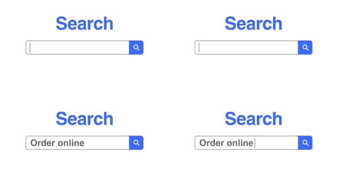 Web浏览器或带有搜索框的网页键入文本以进行internet搜索