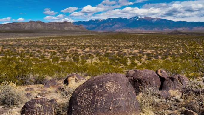 古美洲土著岩画：三河岩画遗址：新墨西哥州：美国