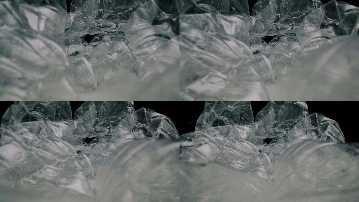 塑料瓶回收概念，多利宏观拍摄。