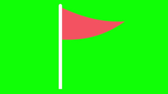 标志图标动画小红旗指示占领