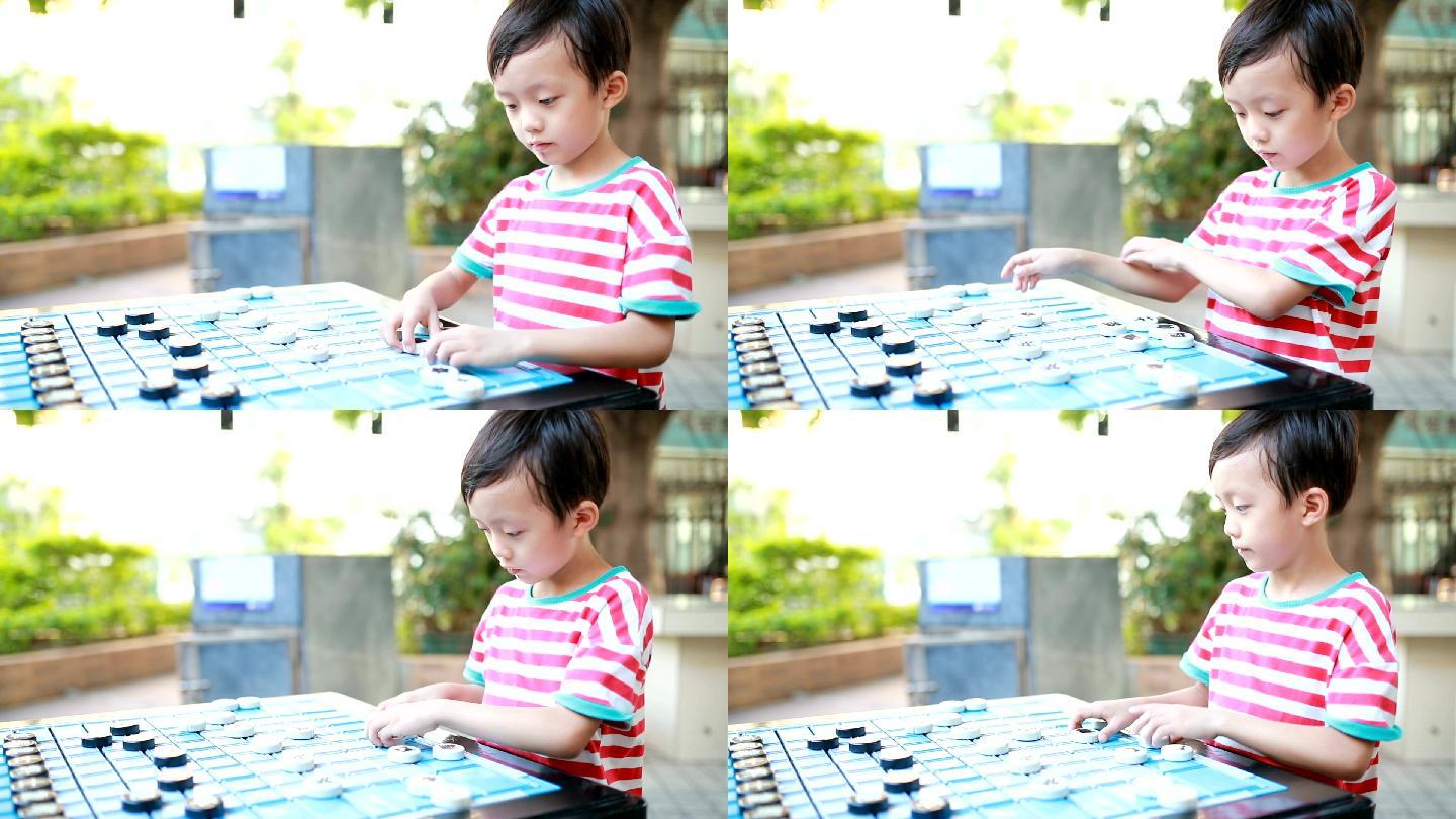 亚洲儿童下棋儿童兴趣象棋学习
