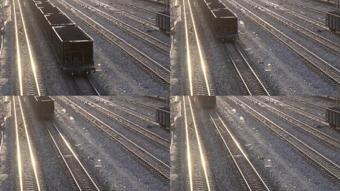铁路煤炭运输列车铁路货运轨道火车