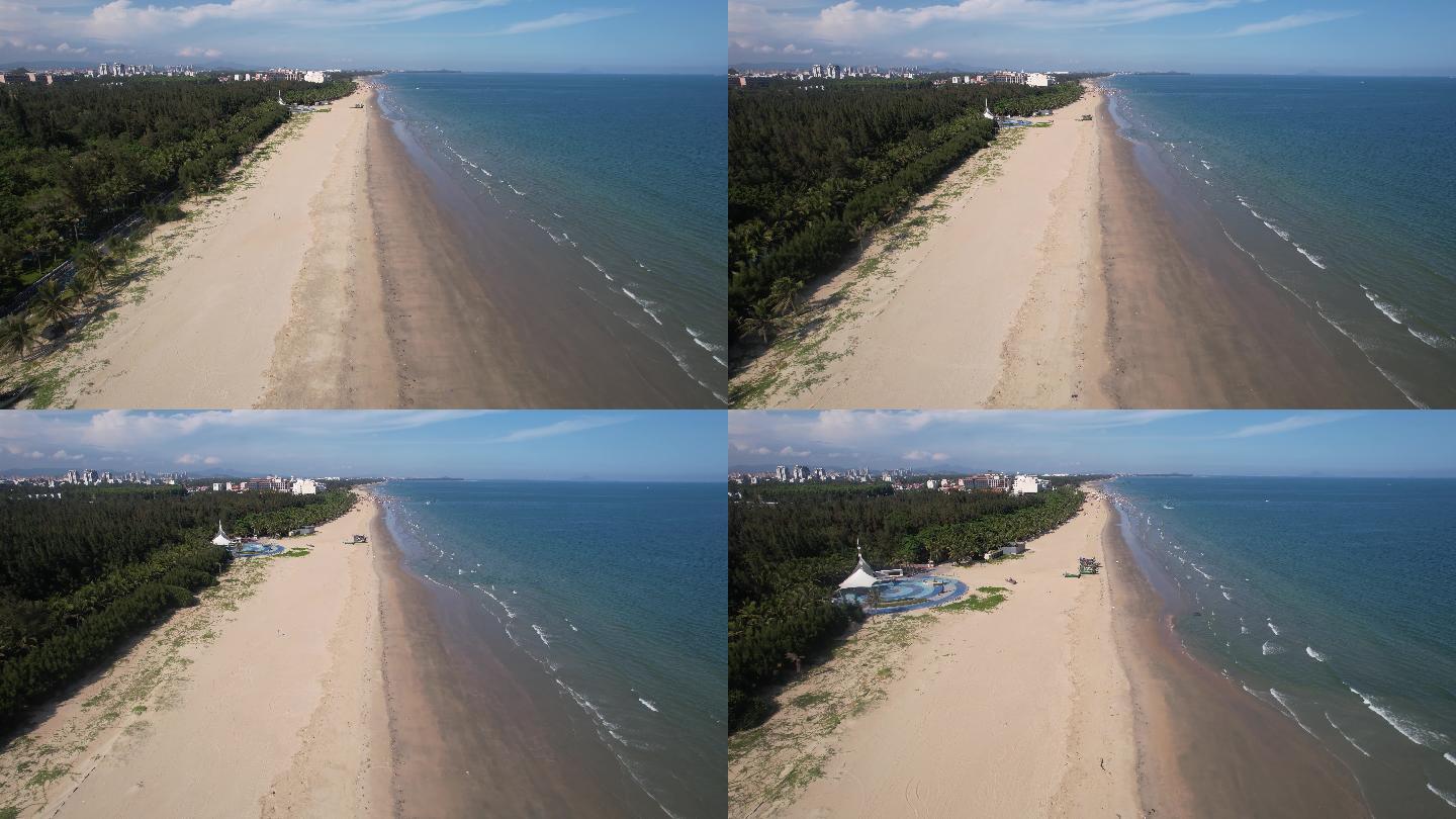 水东电白中国第一滩海岸线航拍