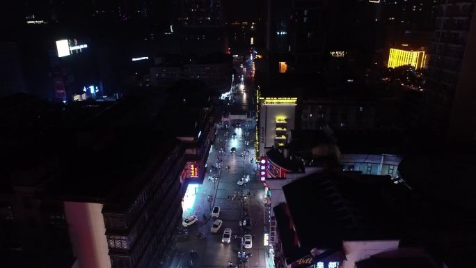 长沙坡子街夜景航拍
