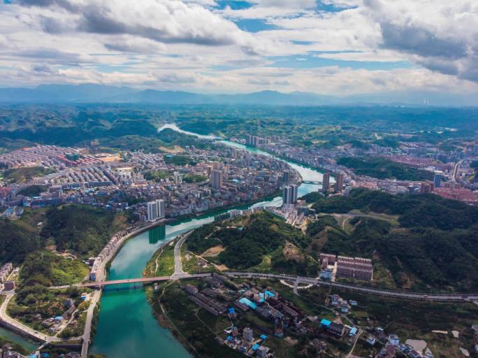 湖南省郴州市永兴县城市风景风光延时摄影