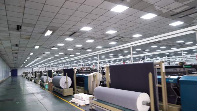 牛仔纺织业纺织业纺织工厂纺织生产线