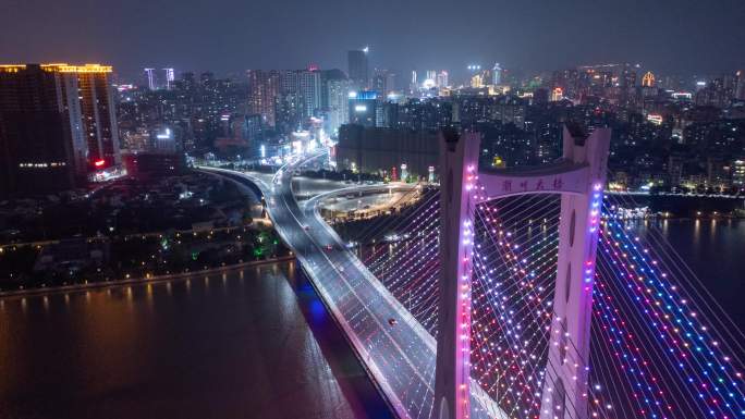 潮州大桥夜景延时拍摄