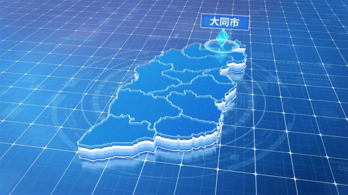 山西省大同市蓝色科技定位地图