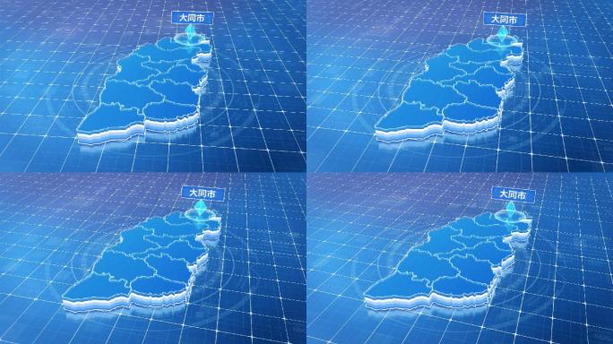 山西省大同市蓝色科技定位地图